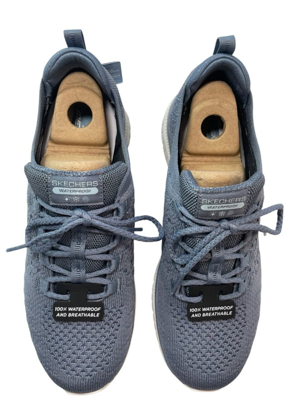 Skechers Virtue Rainy Romance Waterprf Memory Foam Sneakers Blue Wmns Sz 8.5 NIB - Picture 4 of 12